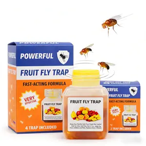 Fruit Fly Traps for Indoors, Highly Effective Fruit Fly Catcher for Kitchen & Home, Long-Lasting Up to 3 Weeks per Bottle, Non-Toxic & Safe for Kids and Pets, Easy to Use Indoor Bug Trap Solution