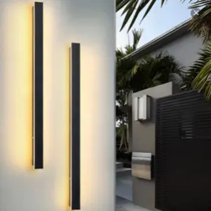 Modern Outdoor Wall Sconces IP65 Waterproof LED Dimmable Light for Patio Garden Porch Sleek Stainless Steel Wall Lamp Acrylic & Steel Construction