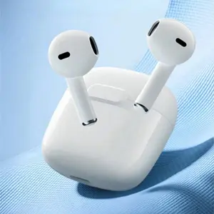 Wireless Earbuds Bluetooth-Compatible Headphones, Leather-Feel TWS Surround Sound Noise-Cancelling Sports Earphones with Microphone