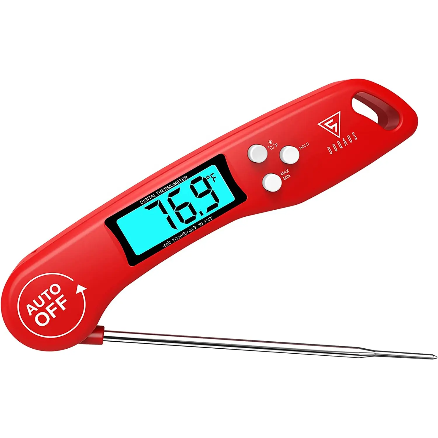 DOQAUS Digital Meat Thermometer, Instant Read Food Thermometer for Cooking, Kitchen Probe with Backlit & Reversible Display, Cooking Temperature Probe for Turkey, Grill, BBQ, Baking,Bread,Sourdough DOQAUS