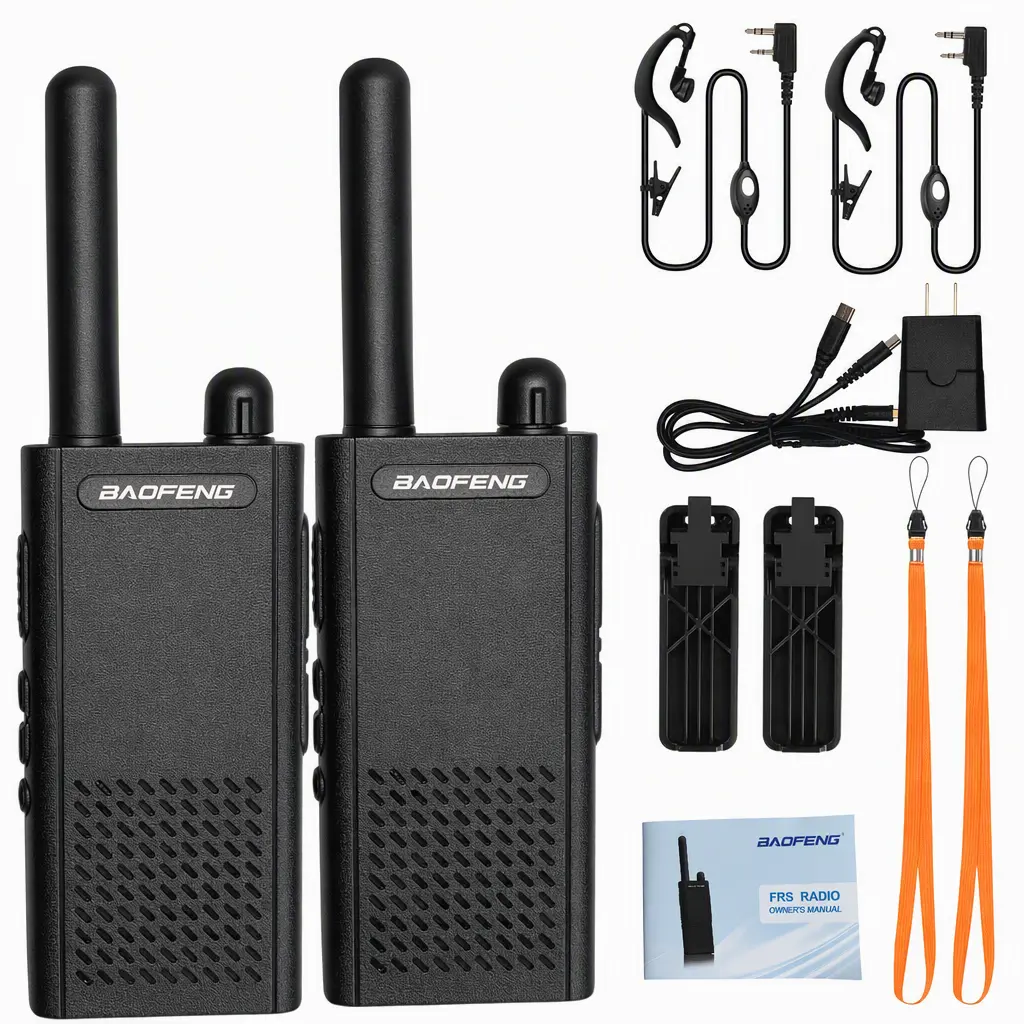 Baofeng T26 Handheld Walkie talkie 2-Pack, Lightweight Portable Mini 2-Way Radio Tech Gadgets, 16 Channels, Rechargeable Lithium Batteries, Type-C Charging for Business & Entertainment Use