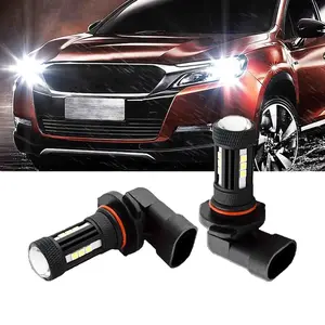 2pcs 9145 LED Fog Light Bulbs, Cross Fit 9140 H10 12V LED Fog Lamps Plug And Play 6000K Xenon White 3000 Lumens 200% Brightness Replacement For Cars