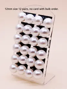 Faux Pearl Stud Earrings Set, Elegant Jewelry for Women & Girls, Trendy All-match & Exquisite Jewelry for Birthday Gift