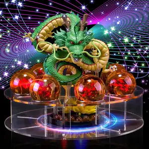 Model set includes dragon sculpture,  3.5 cm Dragon Ball,  base and gift box. Home Decor and is also an ideal gift for Halloween and Christmas Figurine Statue Anime Figure