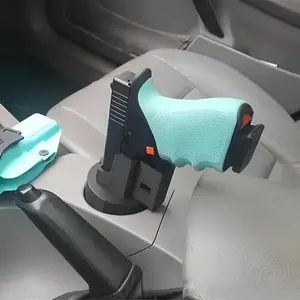 Pistol Cup Holster for Car Seat, Car Interior, Compatible with Glock 17/19/22 & Similar Firearms, Secure Vehicle Gun Storage Solution