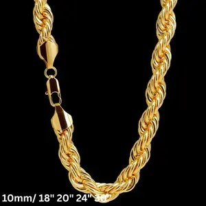 Gold Rope Chain 18'-30" 10mm
