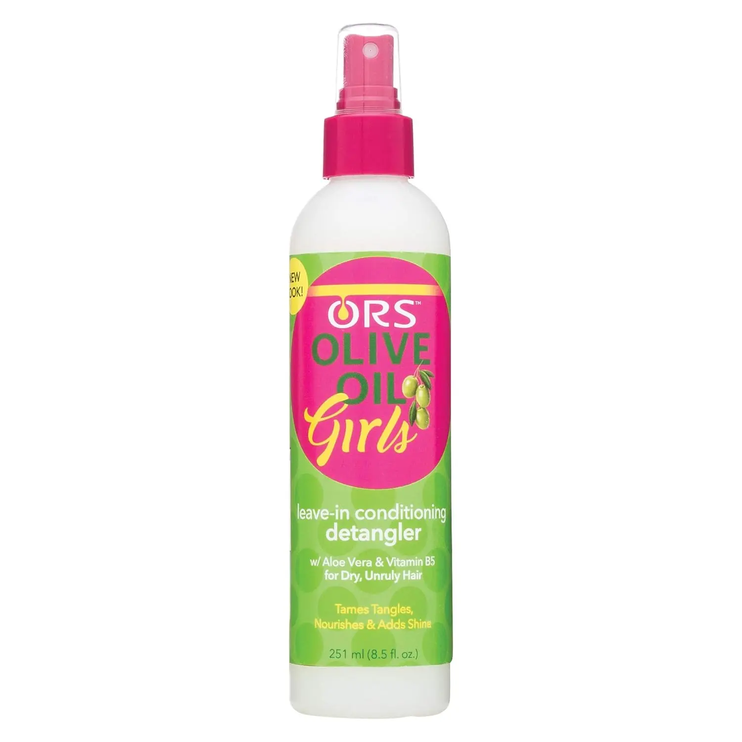 ORS Olive Oil Girls Leave-In Conditioning Detangler 8.5 Ounce - Sulfate & Paraben-Free Formula for Dry Unicy Hair with Olive Coconut Avocado Aloe Vera & Shea Butter