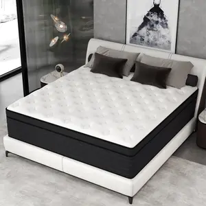 BOMASS 8/10/12/14 Inch Twin Full Queen King Size Mattress Gel Memory Foam Hybrid Individual Pocket Spring Bed in a Box Medium Firm Body Support