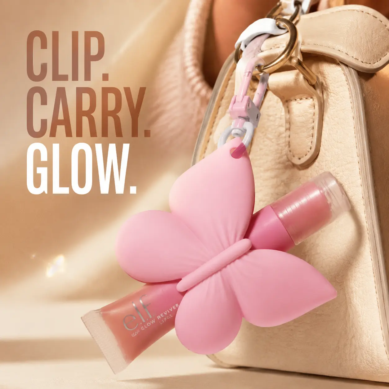 Silicone Lip Balm Holder Keychain(No Lip Balm) - Universal Anti-Lost Lip Gloss Clip On Bag Charm with Secure Silicone Grip for Most Lip Balms