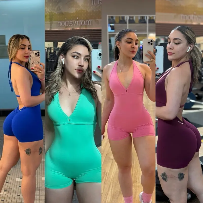 Ultra scrunch short jumpsuits