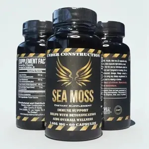 Under Construction Organic Irish Sea Moss with Bladderwrack, Burdock Root and BioPerine (Black Pepper) 60 Capsules Gluten Free Adult Gluten Free GMO Free Organic Dairy Free Dietary Healthcare