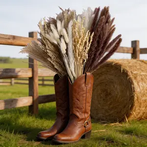 Neutral Boho Decor: Dried Pampas Grass Bouquet