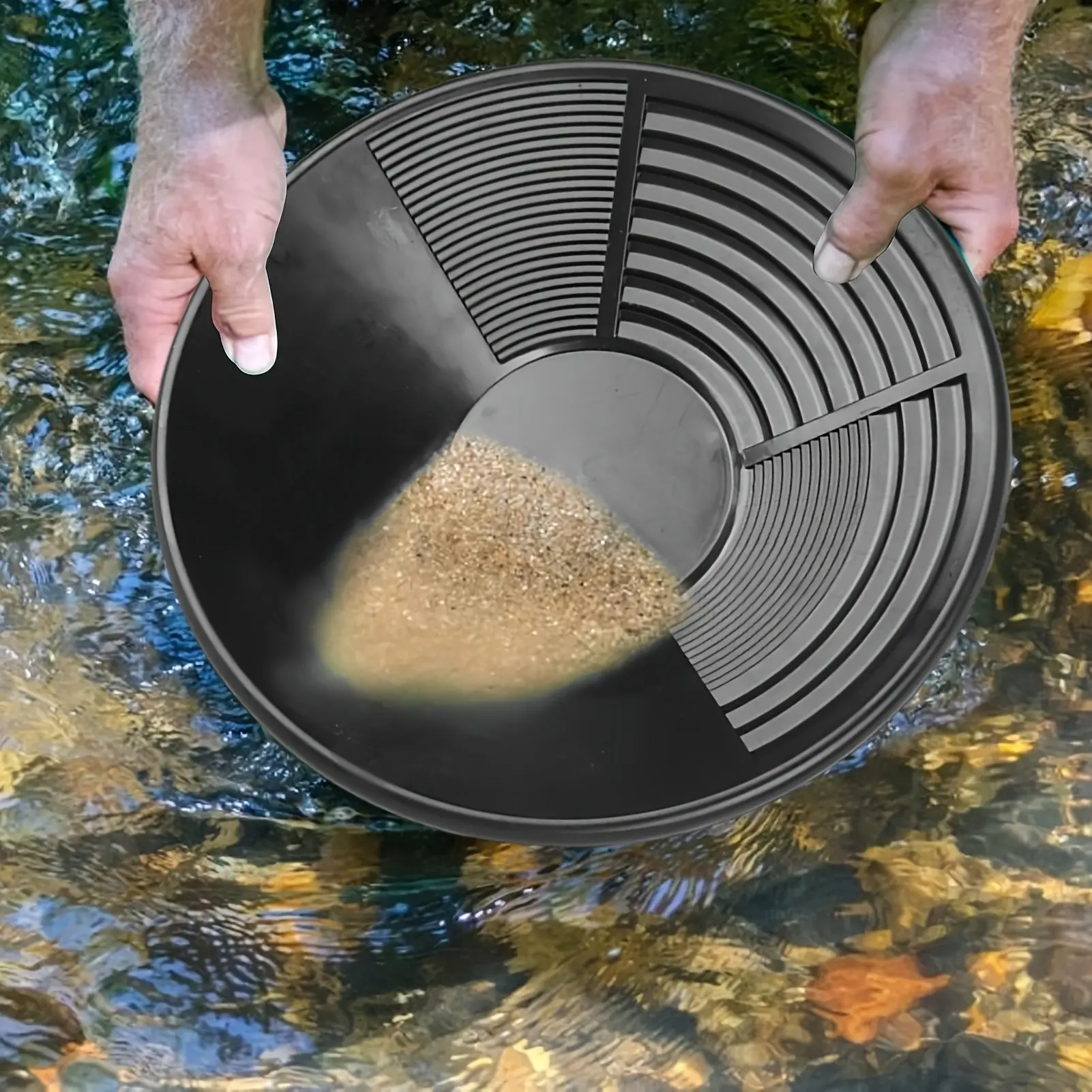 Gold Mining Wash Basin with Sieve Base, Riverbed Exploration Tool, Gold Washing Equipment, 1pc Gold Mining Gear, Essential Mining Tools, Gold Prospecting, Miners