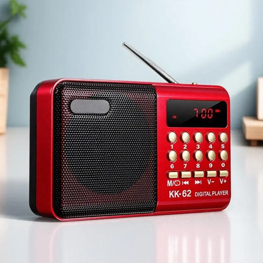 Portable Digital Radio, Am Fm Radio, Battery Operated Radio, Battery Powered Radio, Rechargeable Emergency Radio, USB/TF Card MP3 Music Player, Rechargeable Handheld Speaker Device, High Fidelity Stereo Sound Radio for Outdoor Travel, Portable Radios