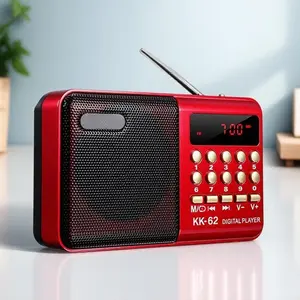 Portable Digital Radio, Am Fm Radio, Rechargeable Emergency Radio, USB/TF Card MP3 Music Player, Rechargeable Handheld Speaker Device, High Fidelity Stereo Sound Radio for Outdoor Travel
