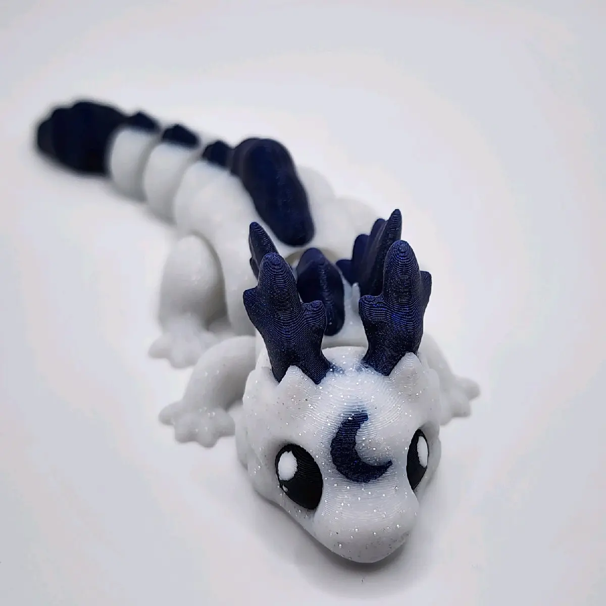 Winter dragons, 3d printed articulated figurines