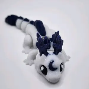 Winter dragons, 3d printed articulated figurines