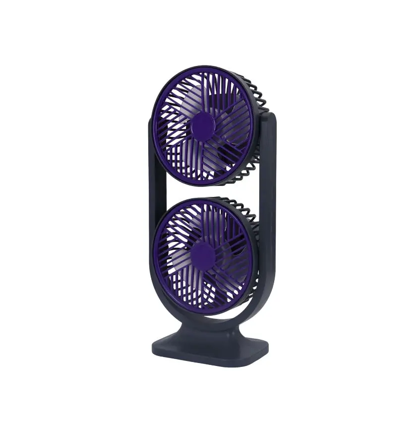 Portable Dual-Fan with Remote Control, Li-Ion Rechargeable Household Appliance