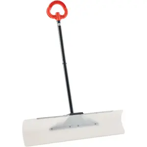 VEVOR Snow Pusher, 36 inch Wide Push Snow Shovel Plow for Driveway, Sidewalks and Doorways with Segmented Handle, Ergonomic Grip and HDPE Plastic BladeHoliday gifts