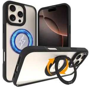 For iPhone 16 Series: HaloCase with Rotating Ring Stand for MagSafe