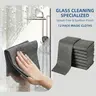 Thick Grey Microfiber Cleaning Cloths (12 Pack) - Machine Washable, Super Absorbent, Easy to Wring, Streak-Free, Fast Spill Cleanup, Safe for Kitchen & Glass, Durable Holiday Gift Set for Household Tasks