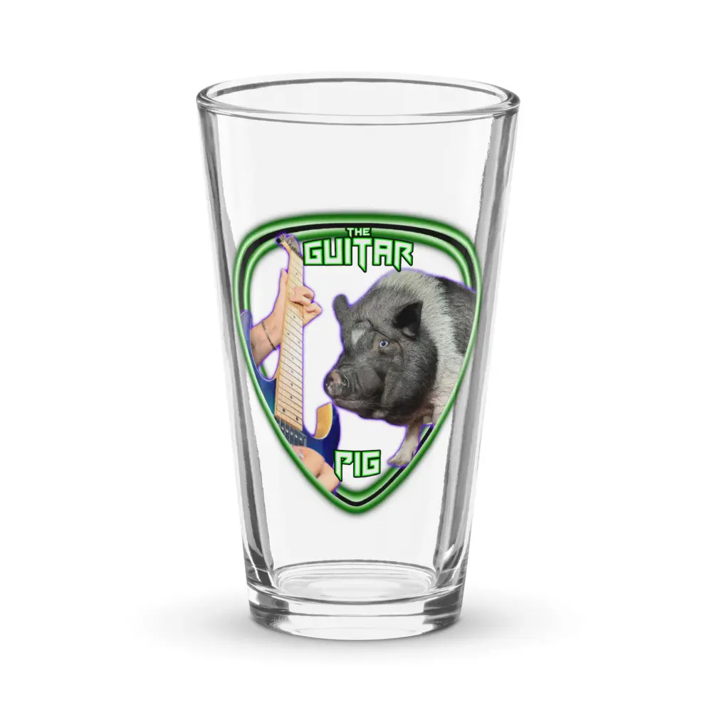 Guitar Pig Pint Glass