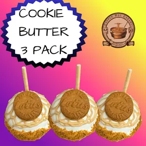 Copper Pot Caramel Company Cookie Butter 3 Pack - Includes Crumbles Drizzle & Cookie Gourmet Caramel Apples USA Made