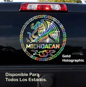 Sticker Escudo Aguila Estados Mexicanos  Adhesive Vinyl Decal