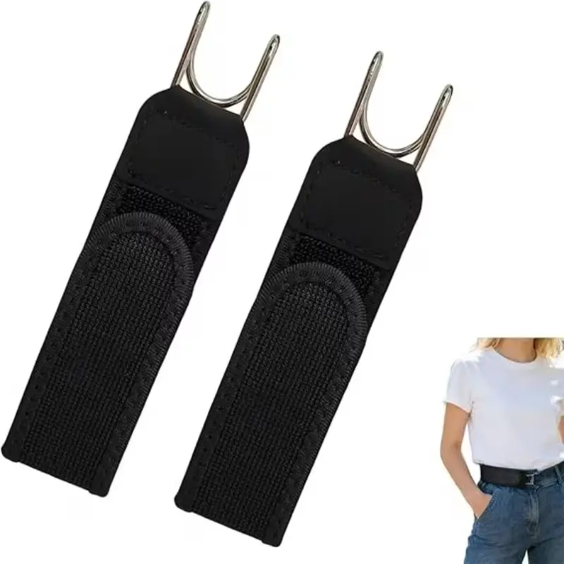 No Buckle Elastic Belt for Women & Men, Stretch Waist Belt with Metal Hook, Adjustable Nylon Belt for Jeans, Dresses & Outdoor Use (Lightweight & Comfortable)