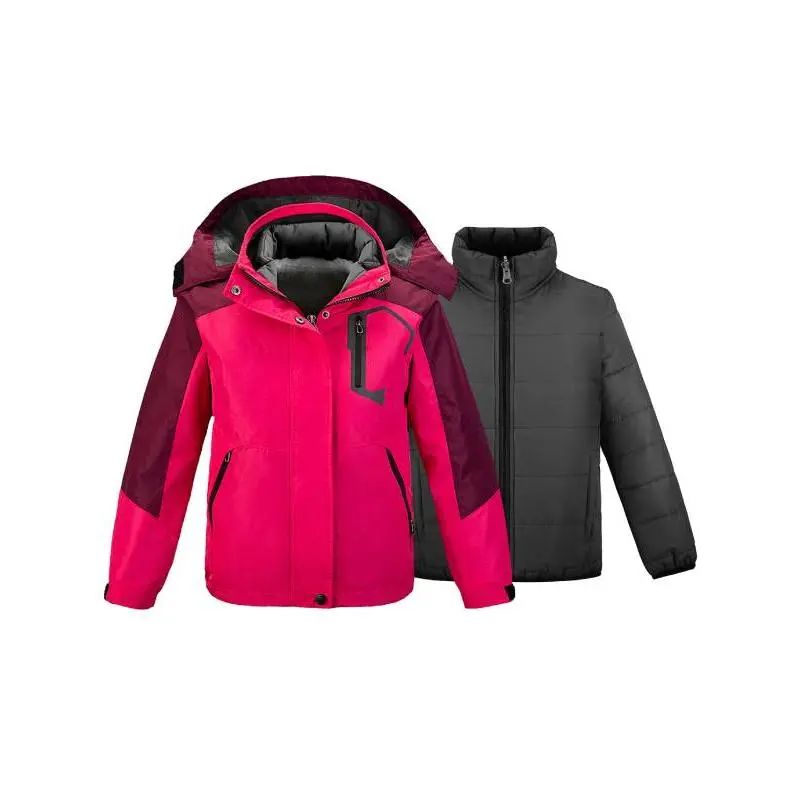Kids' 3 in 1 Waterproof Ski Jacket Warm Fleece Hooded Coat Kids' 3 in 1 Waterproof Ski Jacket Warm Fleece Hooded Coat