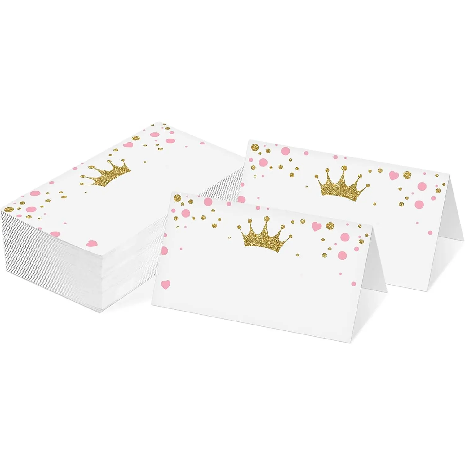 Princess Place Cards Tent Style Cards – 25 Cards per Pack – Princess Party Supplies Decorations