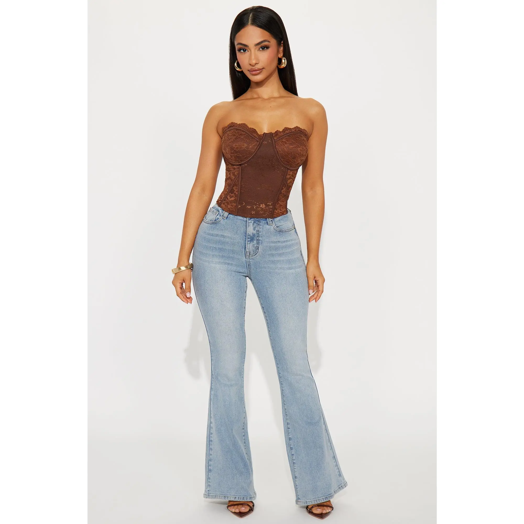Petite San Diego Sculpting Stretch Flare Jeans - Light Wash
