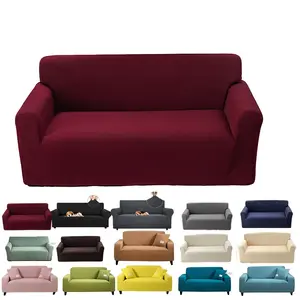 Ultra-Stretch Knitted Universal Sofa Cover, Elastic Sofa Slipcover, Pure Color, Corn Fleece Fabric, Pet-Friendly Design, Durable Protection, Includes One Pillowcase