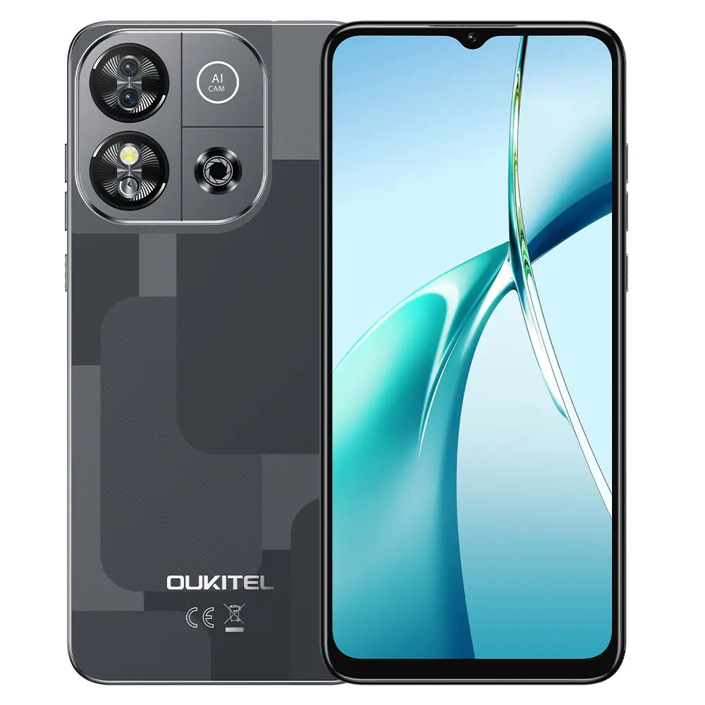 OUKITEL C57S Cell Phone Unlocked - 8GB RAM 64/128GB ROM Octa Core Android 14 Smartphone, 6.52 inch HD+, 4300mAh Mobile Phones, 13MP+5MP Cell Phones 4G Dual SIM, Face ID/GPS/3.5mm Jack, T-Mobile - Blue