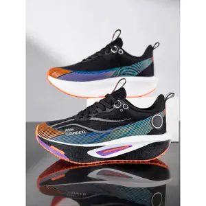 Unisex Colorblock Running Shoes, Carbon Board Shock Absorption, Anti-Slip Durable, Lightweight Comfort, All Seasons Sports SneakersRAIMENTRY