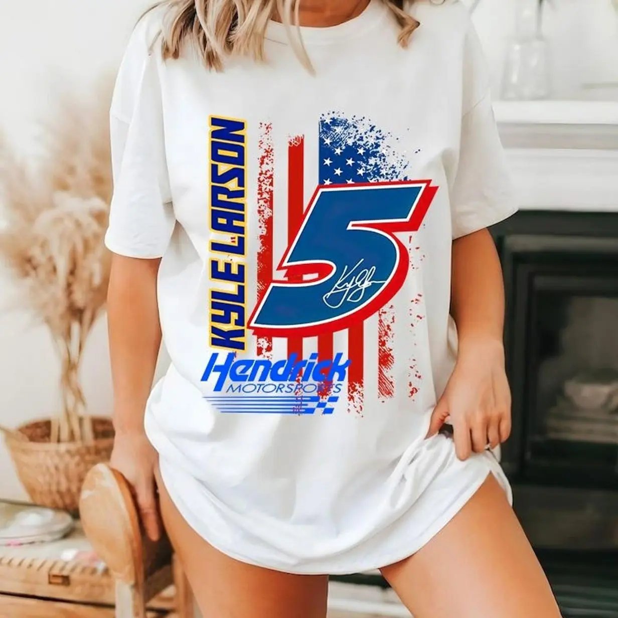 NASCAR Kyle Larson T-shirt, #5 Racing Fan Shirt, Kyle Larson NASCAR Pullover T-shirt, Gift For Men For Fan.