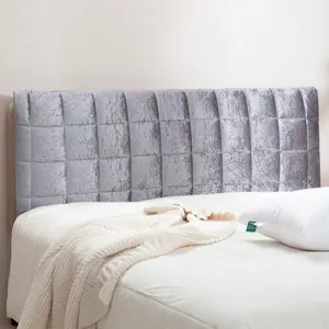 Universal Headboard Cover, Flannel Fabric, Easy Installation & Machine Washable