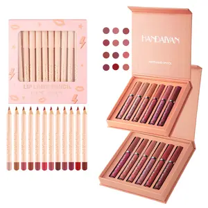6-Piece Liquid Lipstick Lipgloss Set + 12-Color Iron Box Blush Palette, Non-Stick Satin Finish Lip Gloss, Concealer Highlighter Matte Blush, Lip Makeup Kit, Matte Lip Stain