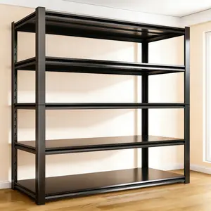 Heavy-Duty Garage Shelving Unit; Adjustable 5-Tier Metal Garage Shelving with 2,500-Pound Weight Capacity; Ideal for Basements, Garages, Storage Rooms, and Kitchens