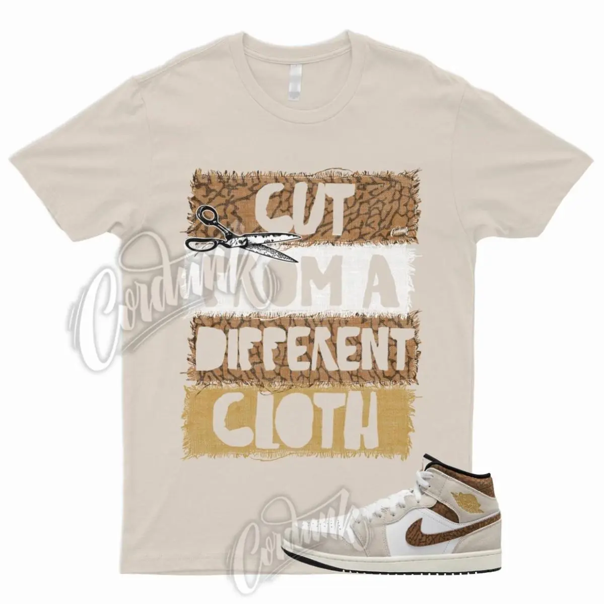 CUT T Shirt to Match 1 Mid Brown Elephant Orewood Brown Light British Tan Sail, Lightweight Feel, Moves with You, Classic