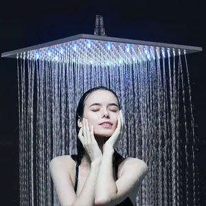 Rain Shower head, High Flow Stainless Steel Square Rainfall ShowerHead, High Pressure Design, Awesome Shower Experience Even At Low Water Flow (8 Inch, Matte Black)