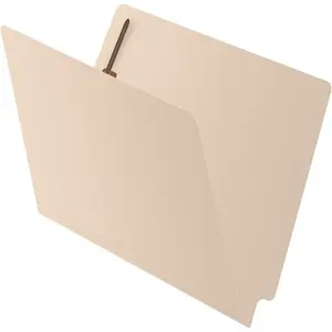 Manila File Folders with Fasteners, Letter Size, Reinforced Straight Cut Tab, Perfect for Medical Office Filing, Box of 50 File Folders