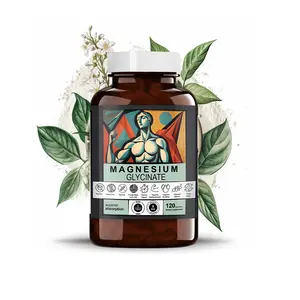 Magnesuim Glycinate (500mg per capsule 70mg of elemental magnesium)  - Supplement to Support Stress Relief, Sleep, Heart Health, Nerves, Muscles, and Metabolism* - with Magnesium Glycinate - 120 Capsules