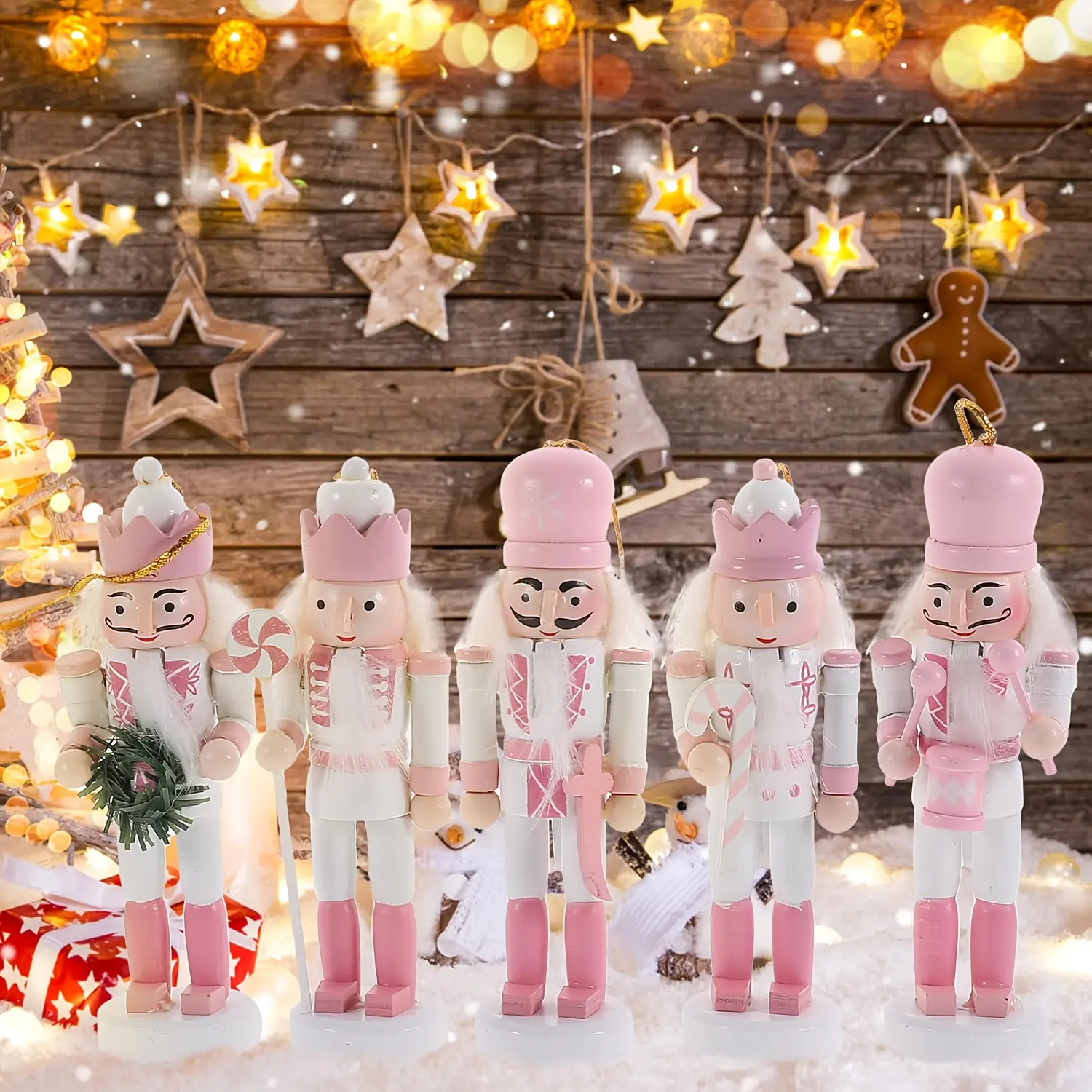 Set of 5 Christmas Nutcracker Ornaments, Festive Tree Decorations, Party Decoration, Holiday Hanging Accessories, Perfect for Home & Office Decoration