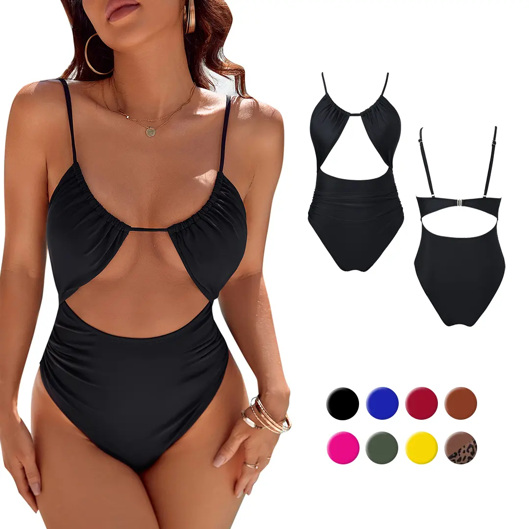 Blooming Jelly Sexy Flattering Cheeky High Cut Out Cute Ladies Swimwear Womens Tummy Control One Piece Swimsuit  #SwimWeek #Summervibes