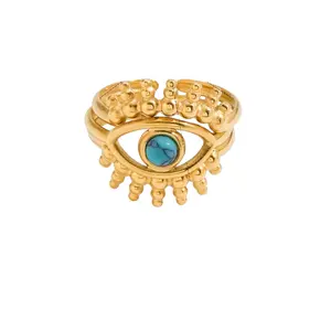 18K Evil Eye Turquoise