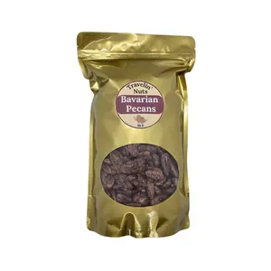 Travelin Nuts LLC Bavarian Pecans Glazed in Cinnamon Sugar and Vanilla Crunchy Nut Snack Made with Care