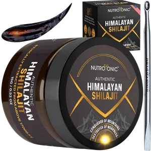 NutroTonic Rare Himalayan Shilajit, 60 Days Sundried 40X Nano Filtered Genuine Shilajit Resin