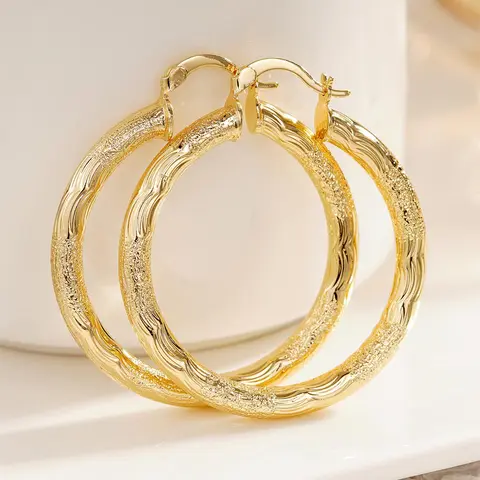 Vintage Hoop Earrings, Copper Earrings, Hoops Shape Earrings, Jewelry for Women for Party, Daily Clothing Decor, Trendy All-match & Exquisite Jewelry for Birthday Gift, Jewelry Accessories