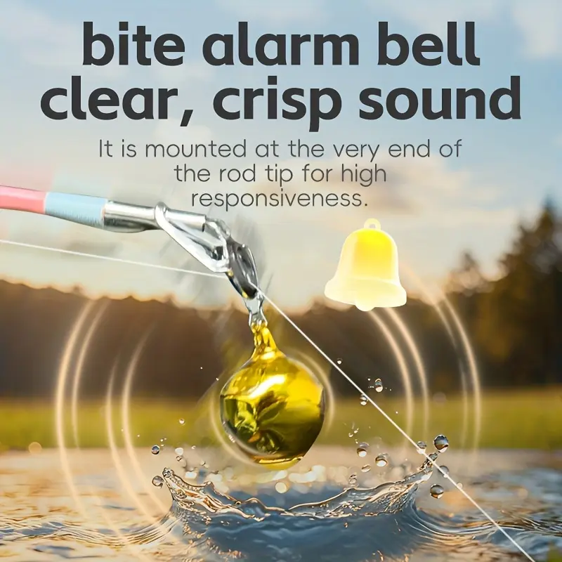 Pack of 10, fishing bells, hook-biting alarm bells, essential outdoor fishing tools